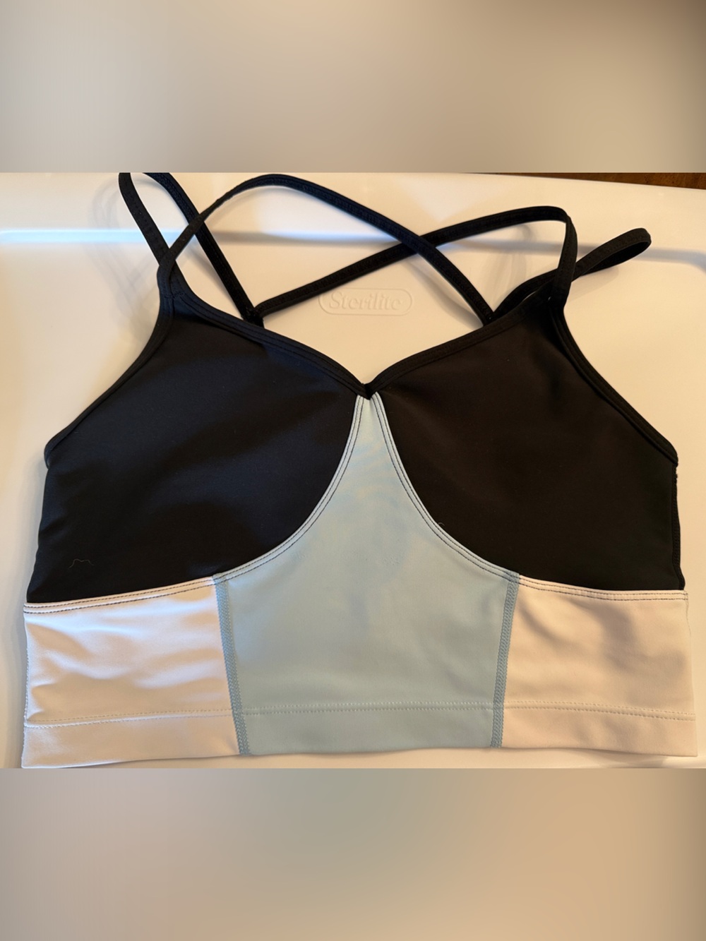 Sage Collective Colorblock Strappy Bralette M